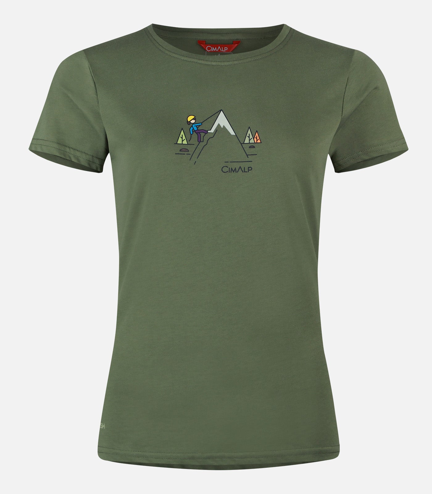 cimalp-alpinist-f-t-shirt-kaki-l-coton-anti-uv image 2