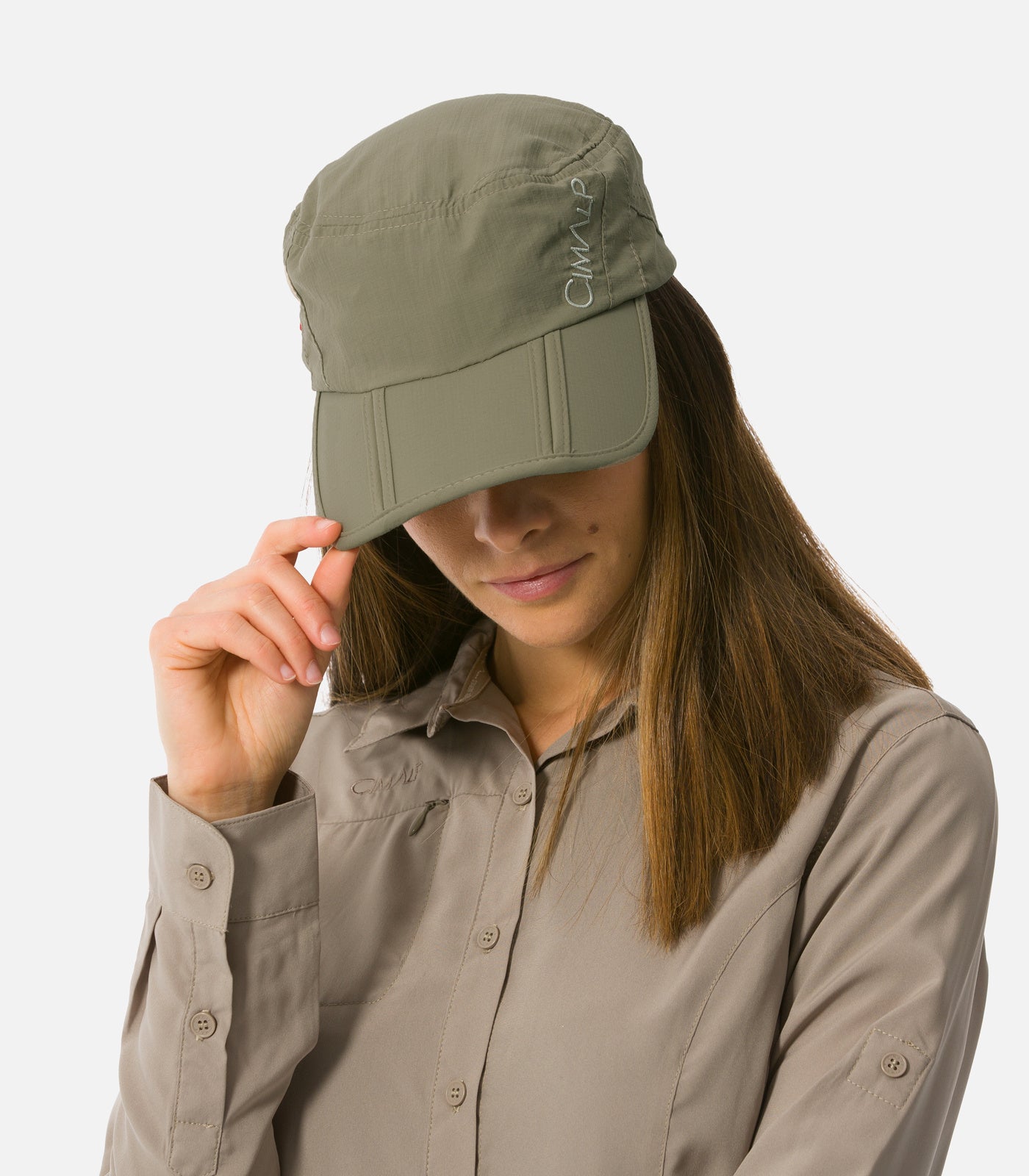 cimalp-fold-casquette-anti-moustiques-pliable-kaki-upf40 image 7