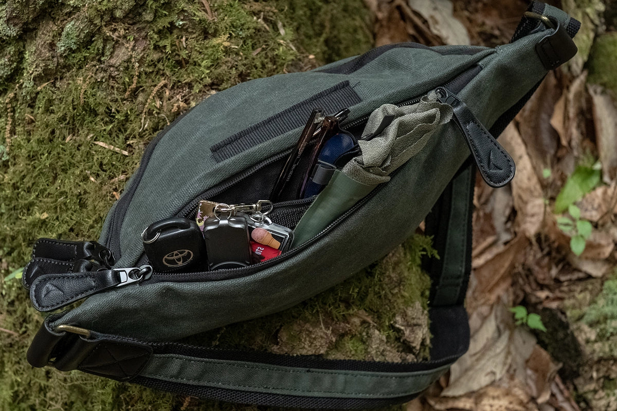 dd-sling-sac-bandouli-re-toile-cir-e-vert-olive image 5