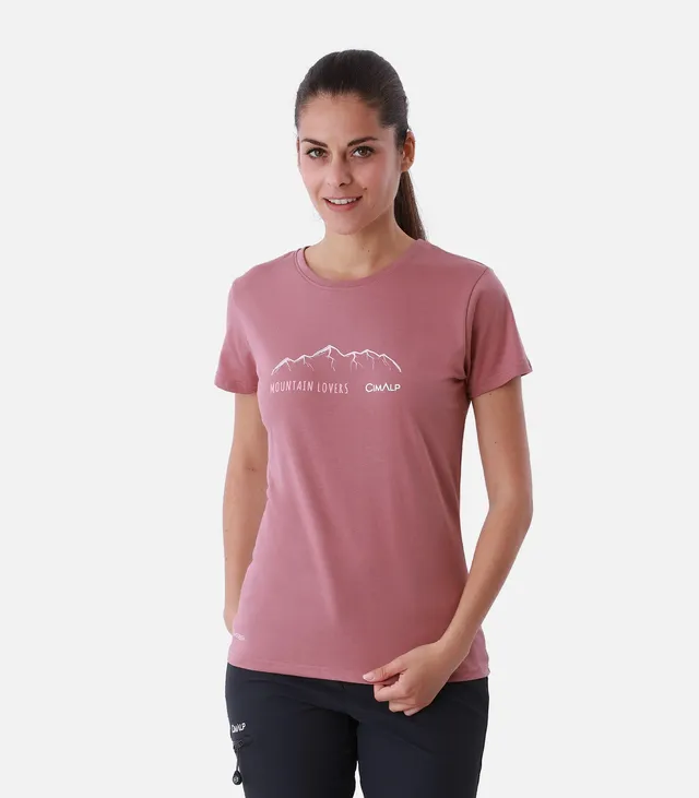 cimalp-mountain-2-f-t-shirt-randonn-e-femme-rose-anti-uv image 1