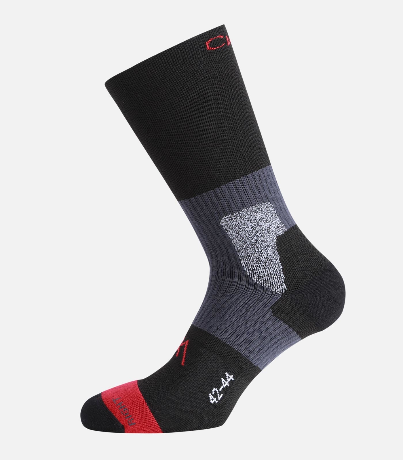 cimalp-x2-long-chaussettes-randonn-e-double-peau-noir-rouge image 4