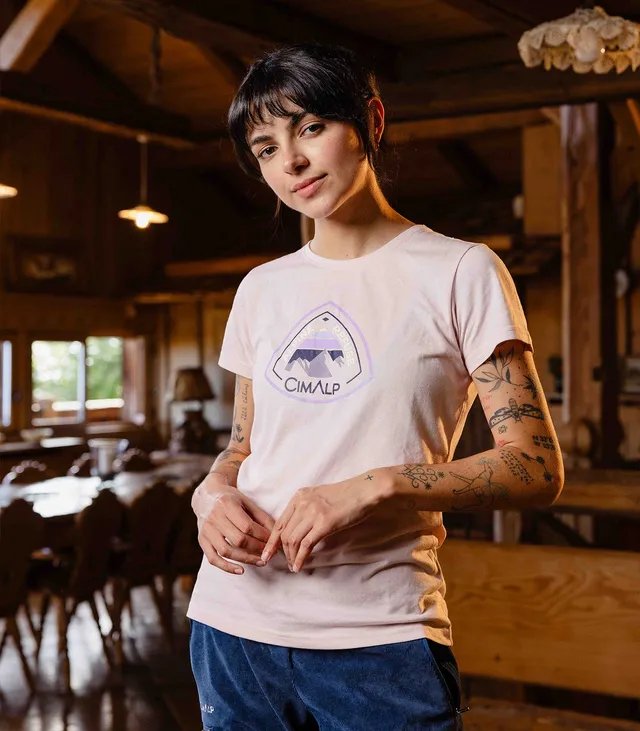 cimalp-almet-f-alpine-refuge-t-shirt-randonn-e-femme-rose image 1