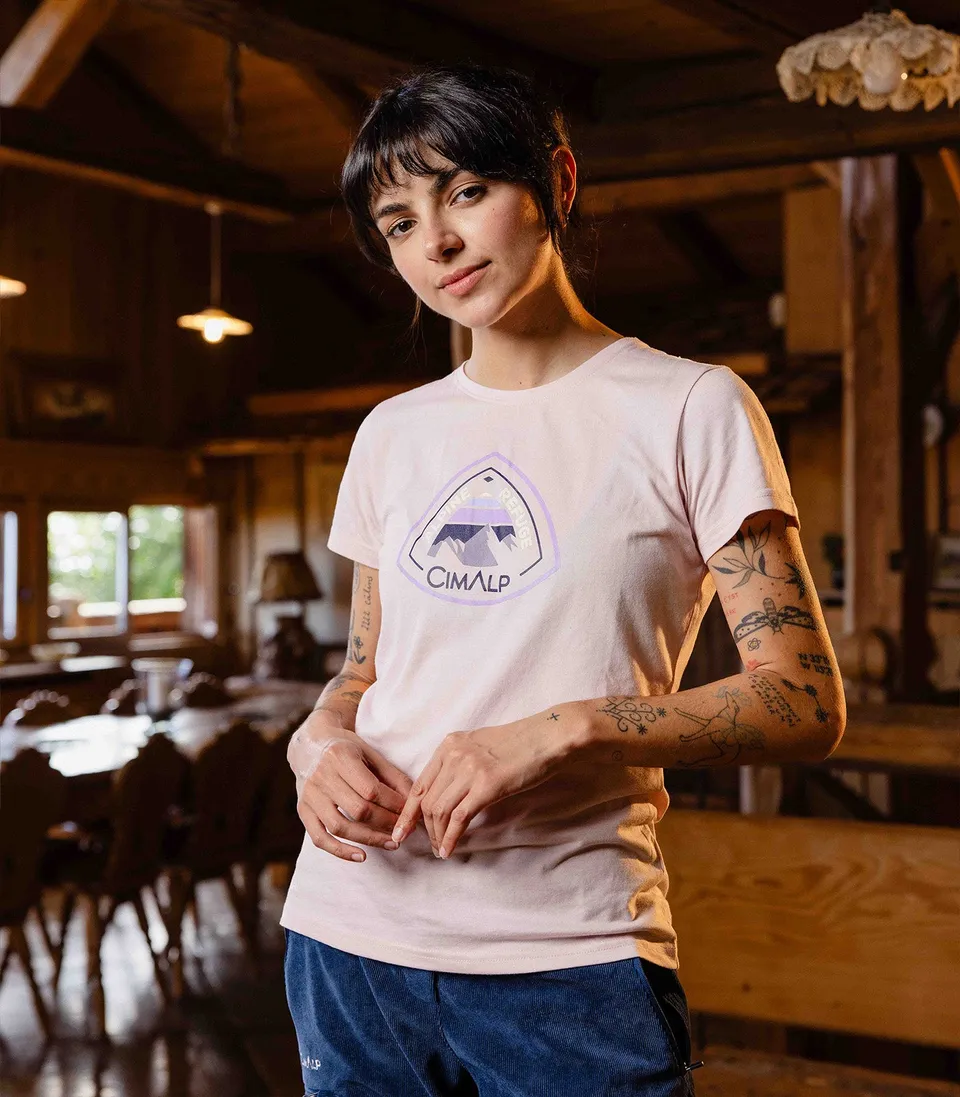 cimalp-almet-f-alpine-refuge-t-shirt-randonn-e-femme-rose image 1