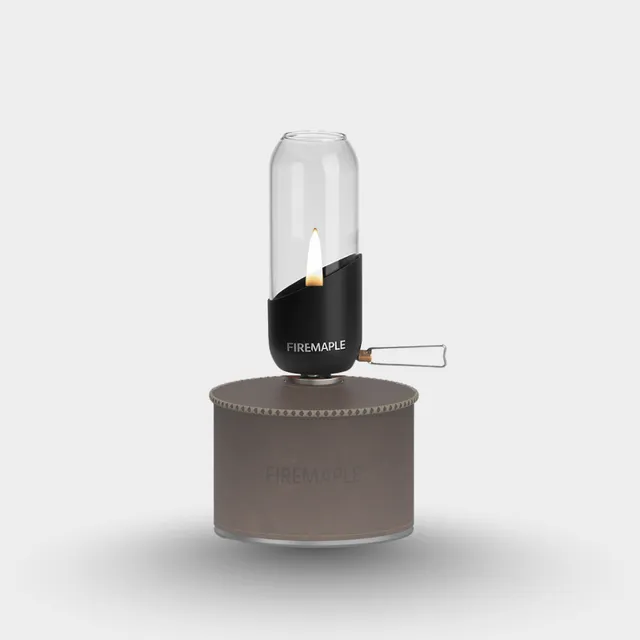 firemaple-orange-black-edition-lanterne-gaz-noire-verre image 1
