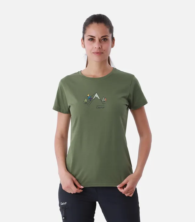 cimalp-alpinist-f-t-shirt-kaki-l-coton-anti-uv image 1
