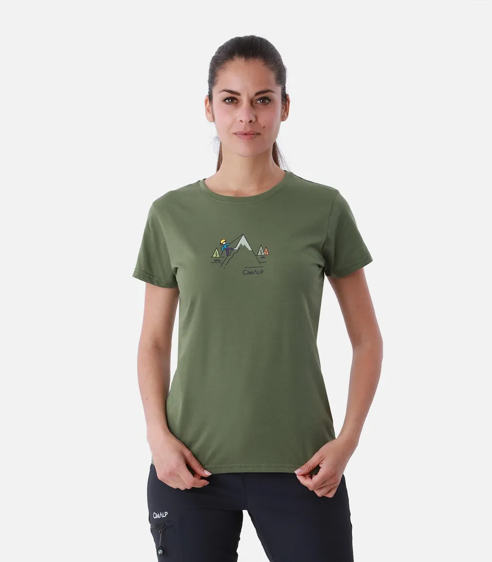 cimalp-alpinist-f-t-shirt-kaki-l-coton-anti-uv image 1