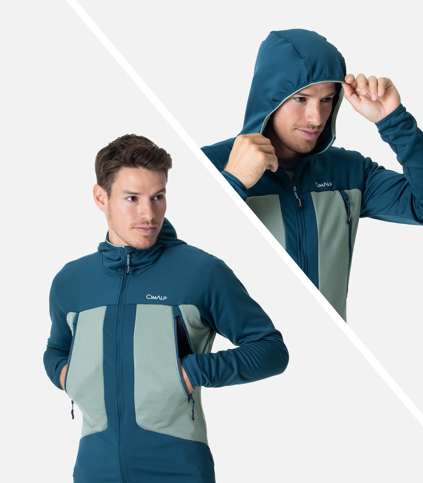 cimalp-whymper-2-h-polaire-homme-bleu-vert-respirante image 6