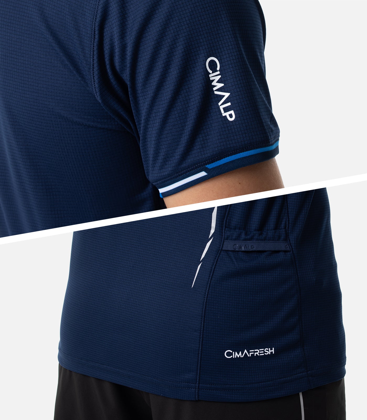 cimalp-faraut-h-t-shirt-trail-homme-marine-demi-zip image 5