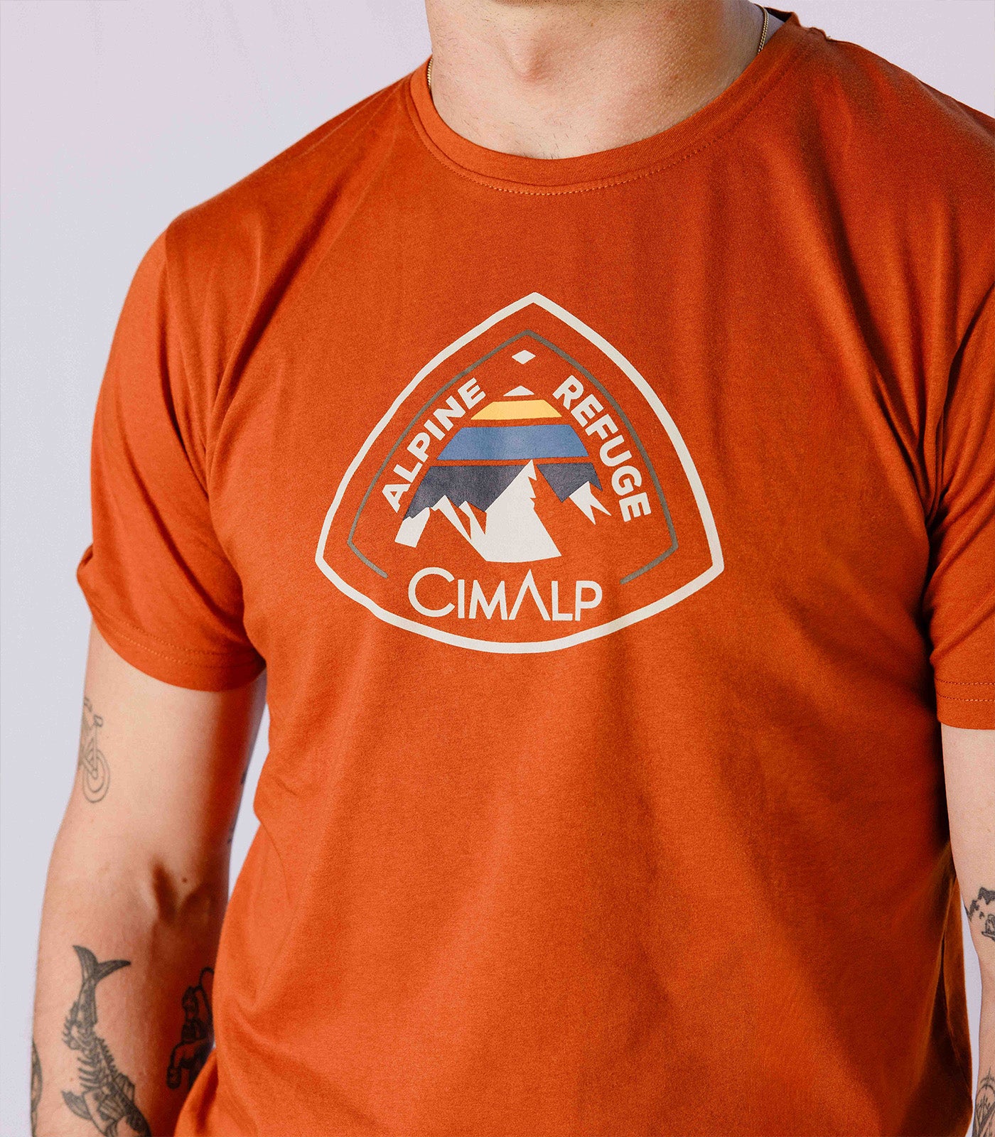 cimalp-almet-alpine-refuge-t-shirt-rando-homme-marron-coton image 3
