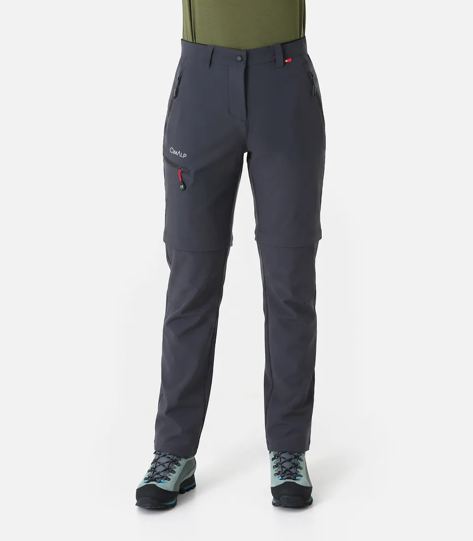 cimalp-claret-court-f-pantalon-randonn-e-gris-2-en-1-stretch image 1