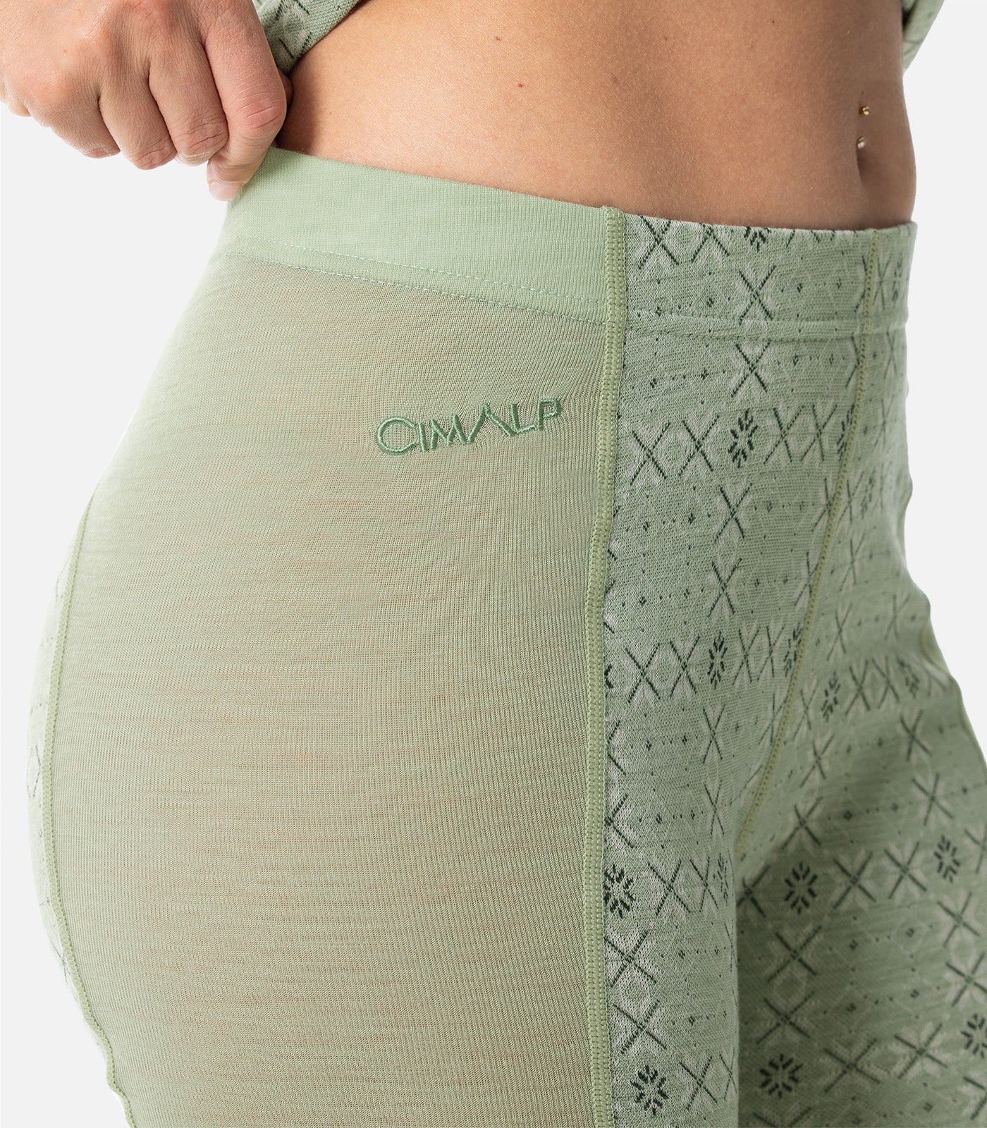 cimalp-wool-pant-f-collant-thermique-vert-m-rinos-femme image 5