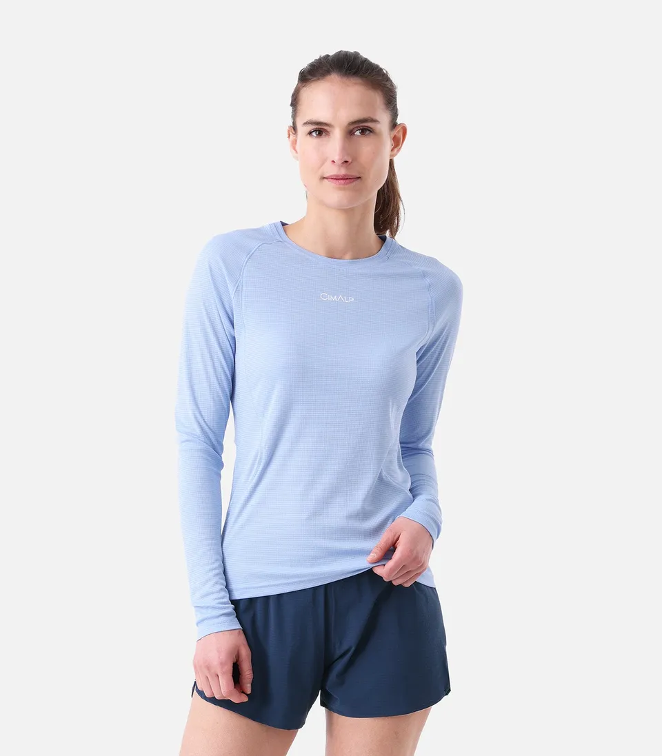 cimalp-boreon-ls-f-t-shirt-trail-femme-manches-longues-vert image 1