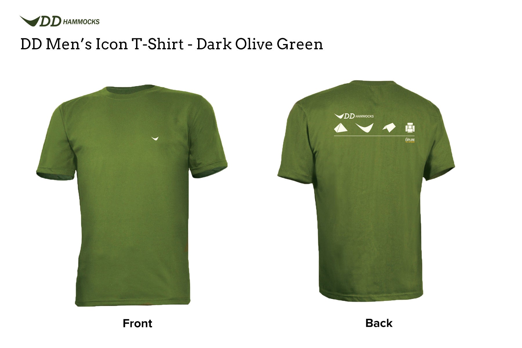 dd-icon-t-shirt-homme-coton-vert-olive-regular-fit-l image 5
