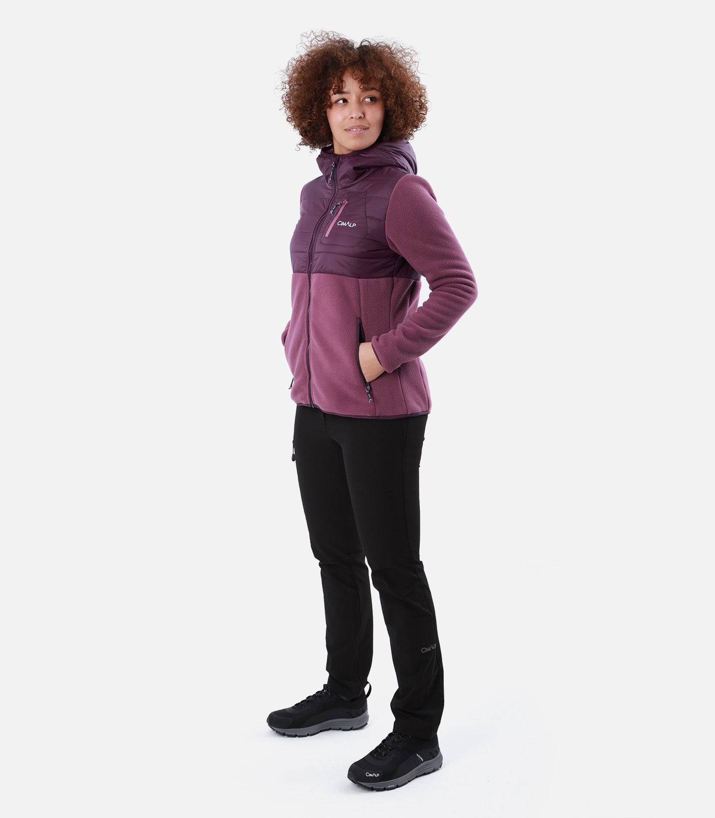cimalp-charvet-f-veste-polaire-femme-bordeaux-m-rinos image 3