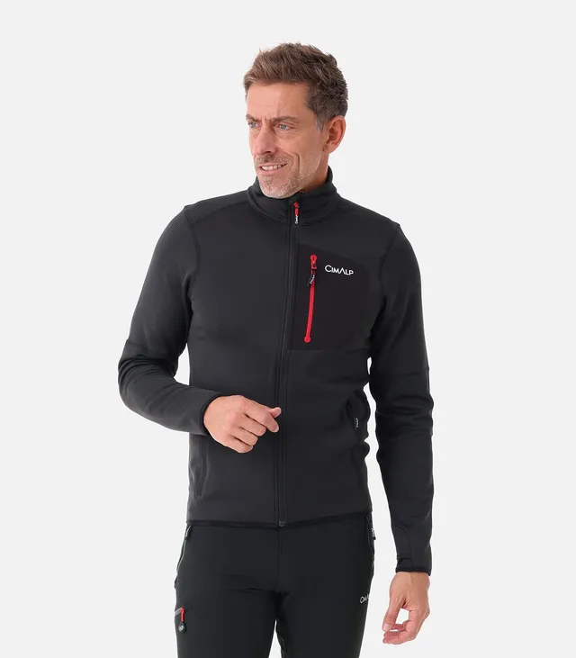 cimalp-brevent-2-h-polaire-homme-vert-fonc-stretch-paisse image 1