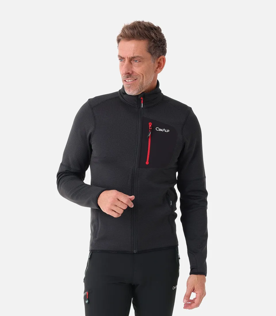 cimalp-brevent-2-h-polaire-homme-vert-fonc-stretch-paisse image 1