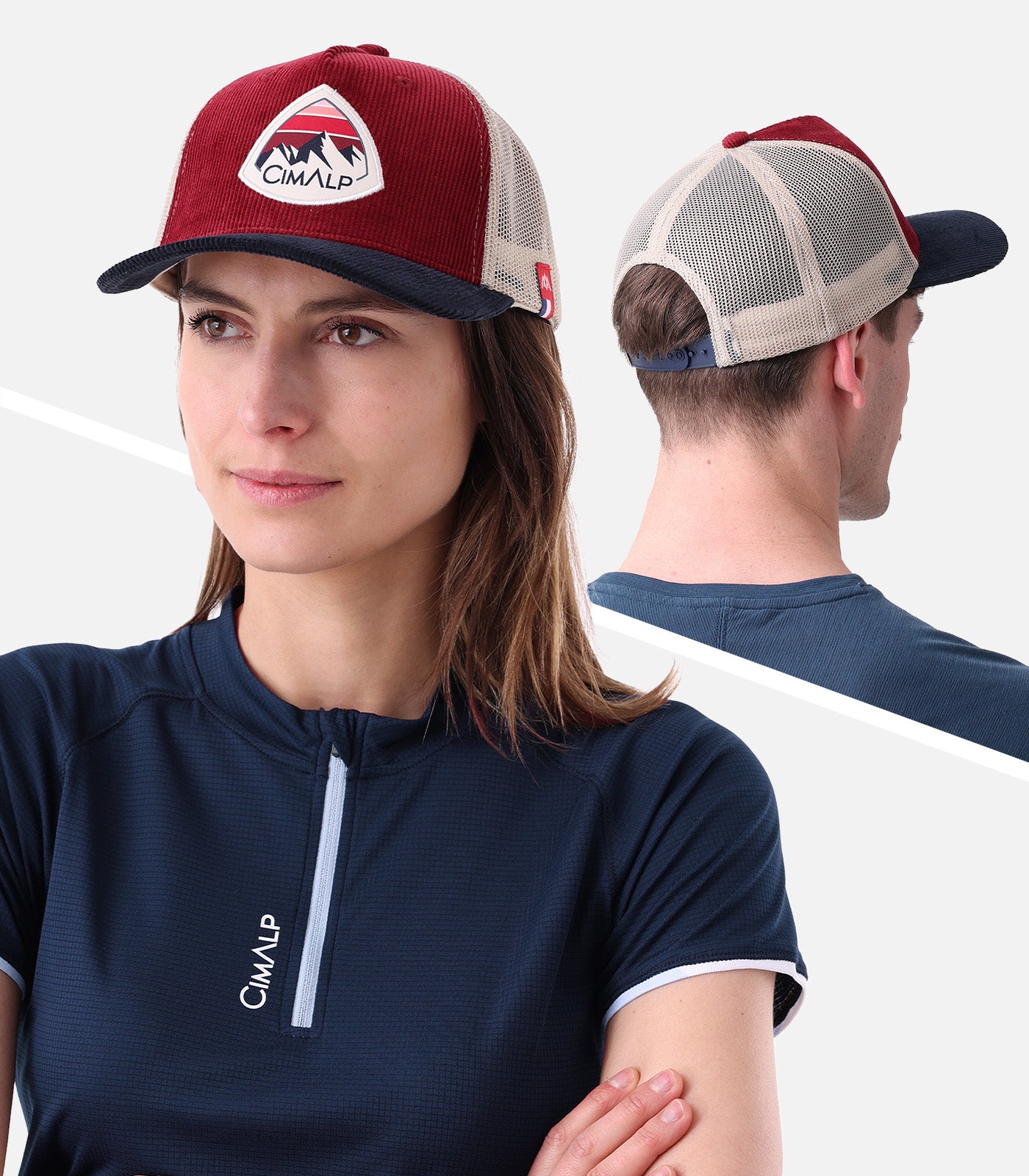 cimalp-trucker-cap-velours-casquette-vert-olive image 2