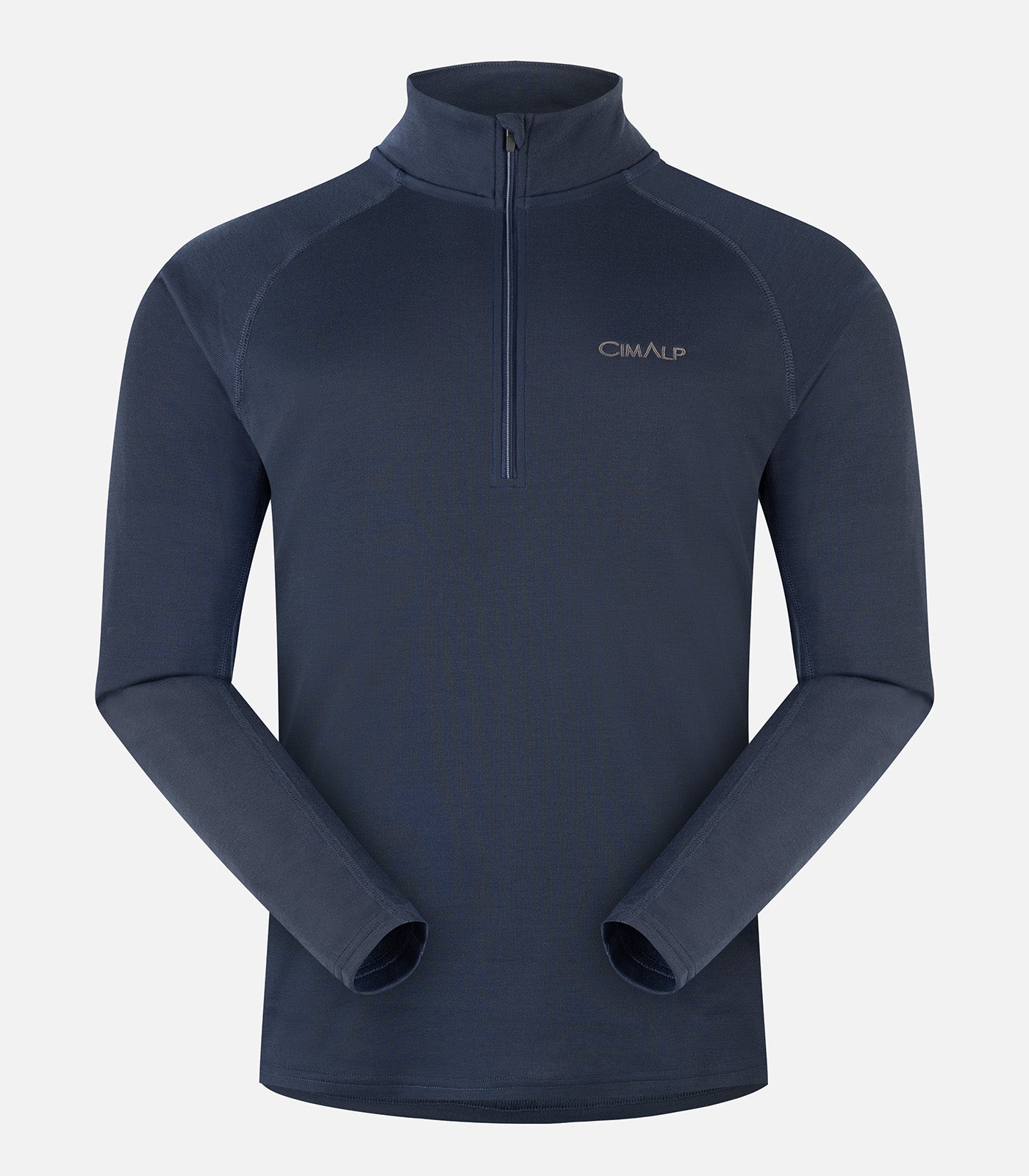 cimalp-warm-zip-5-h-sous-v-tement-thermique-homme-noir-zip image 2