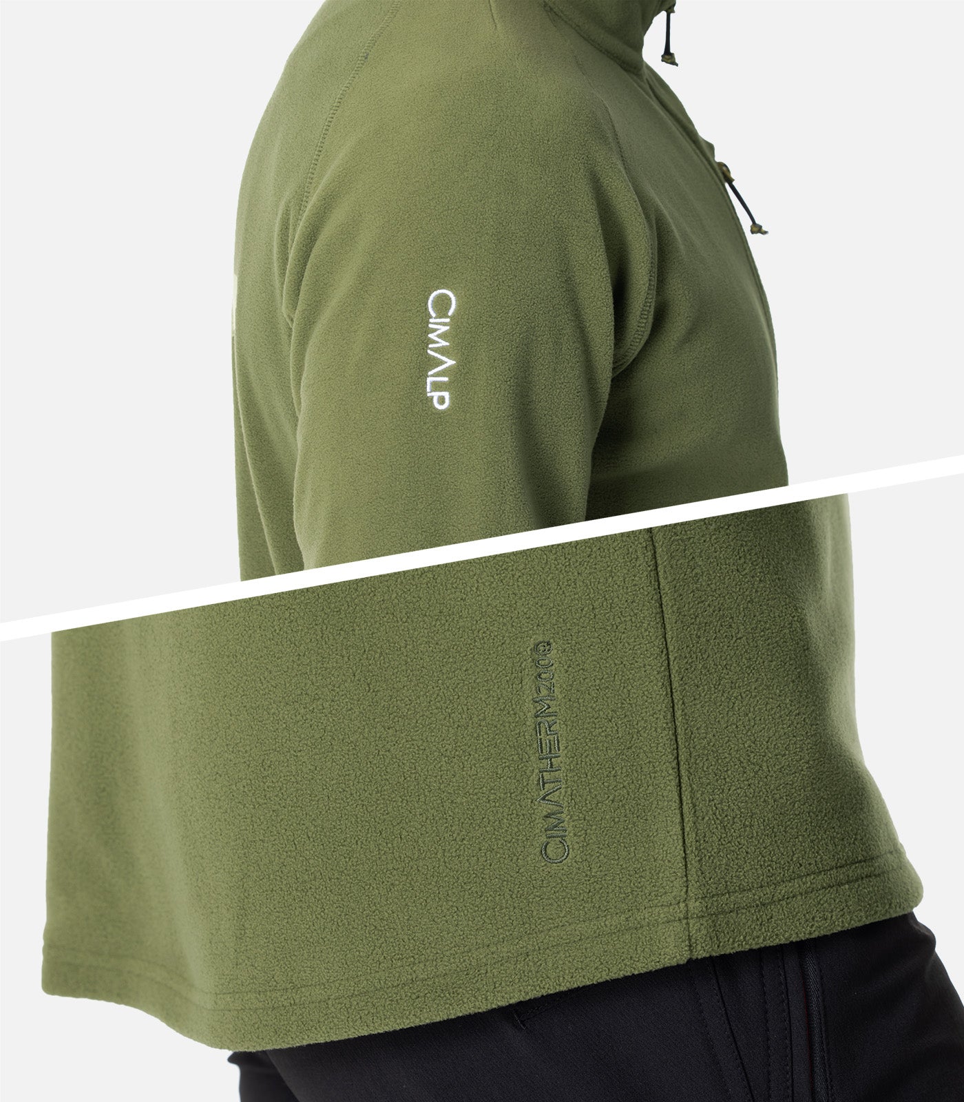 cimalp-artic-5-h-veste-polaire-homme-kaki-recycl-e image 5