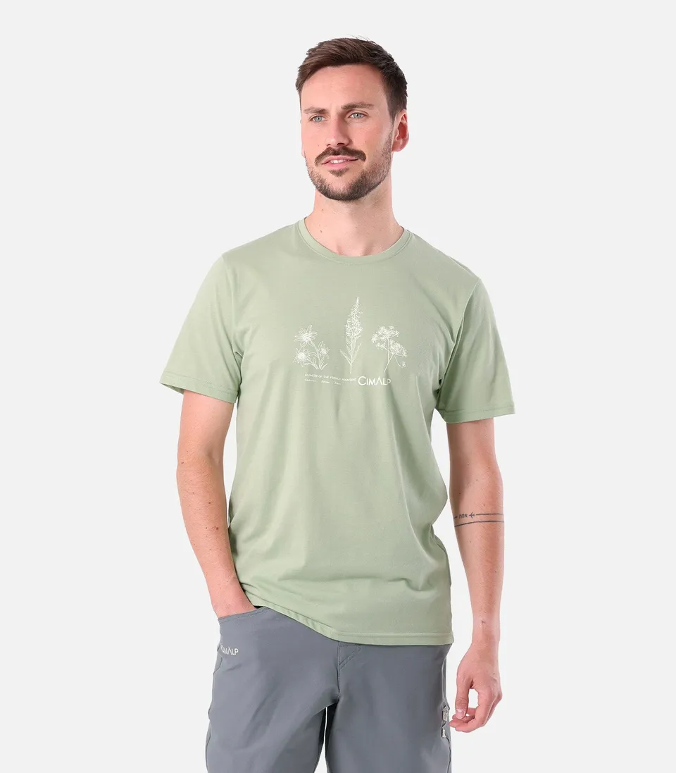 cimalp-herbier-h-t-shirt-randonn-e-homme-kaki-anti-odeur image 1