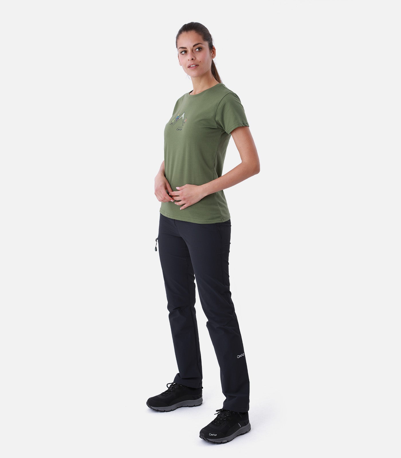 cimalp-alpinist-f-t-shirt-kaki-l-coton-anti-uv image 3
