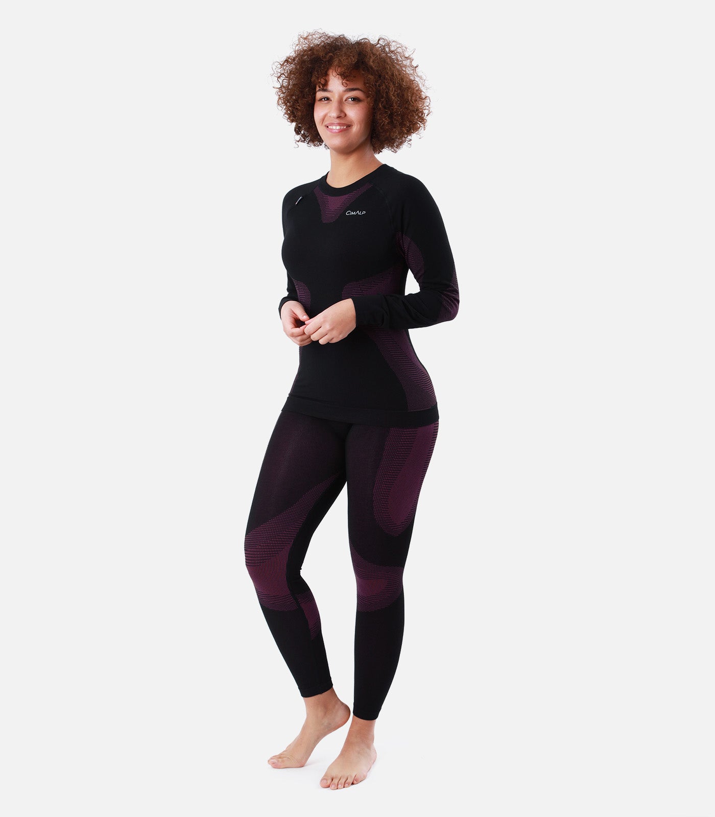 cimalp-strategic-pant-5-cale-on-thermique-noir-rose-femme image 3