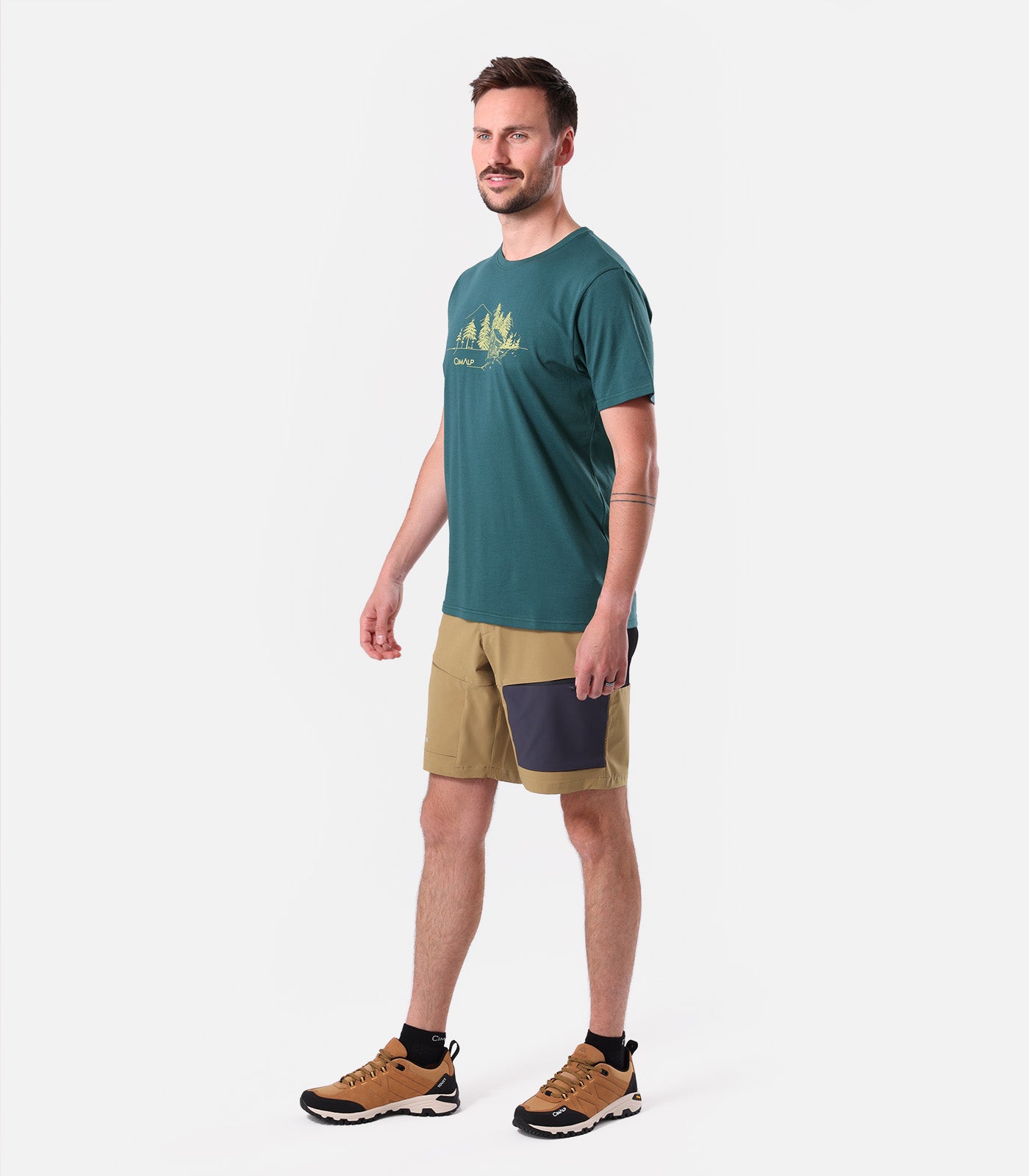 cimalp-shelter-h-t-shirt-randonn-e-homme-vert-coton-anti-odeurs-upf30 image 2