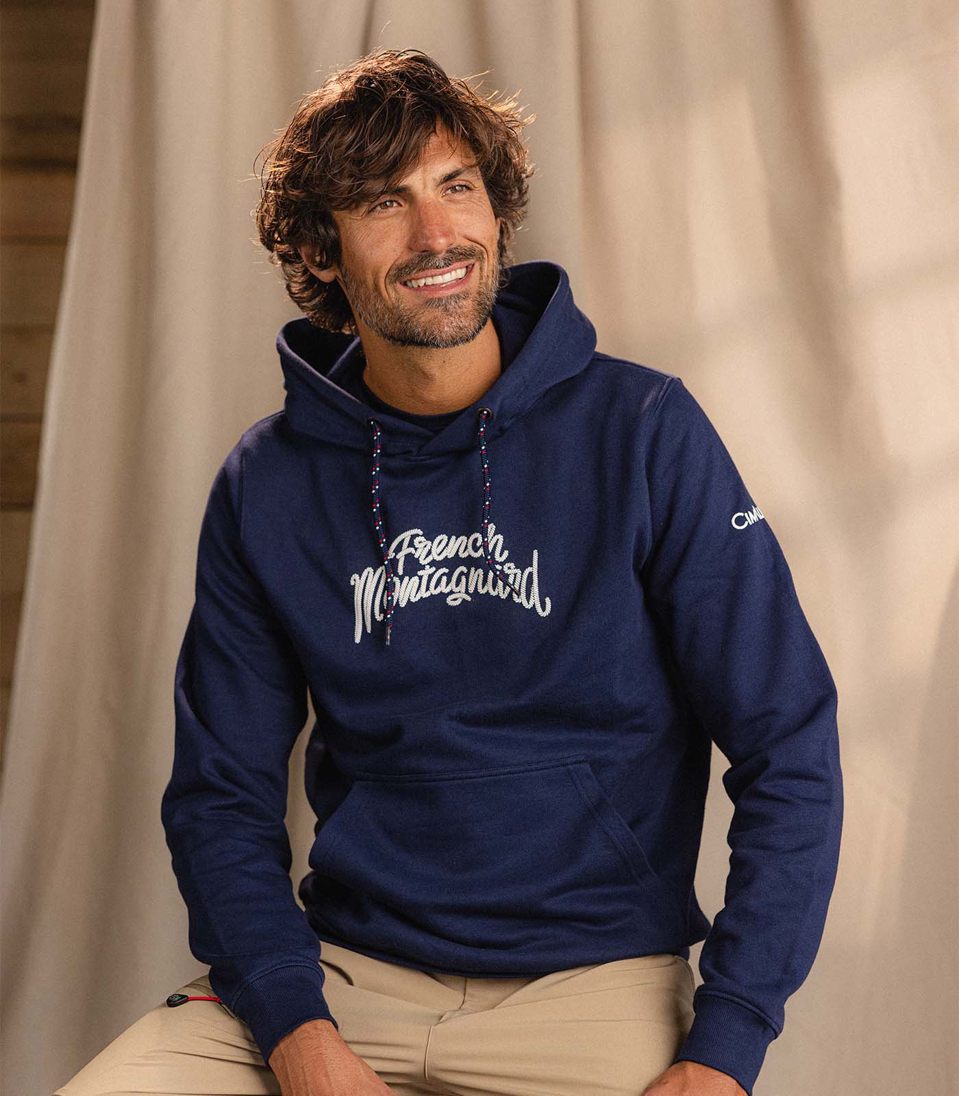 cimalp-french-hoodie-sweat-capuche-marine-coton image 1