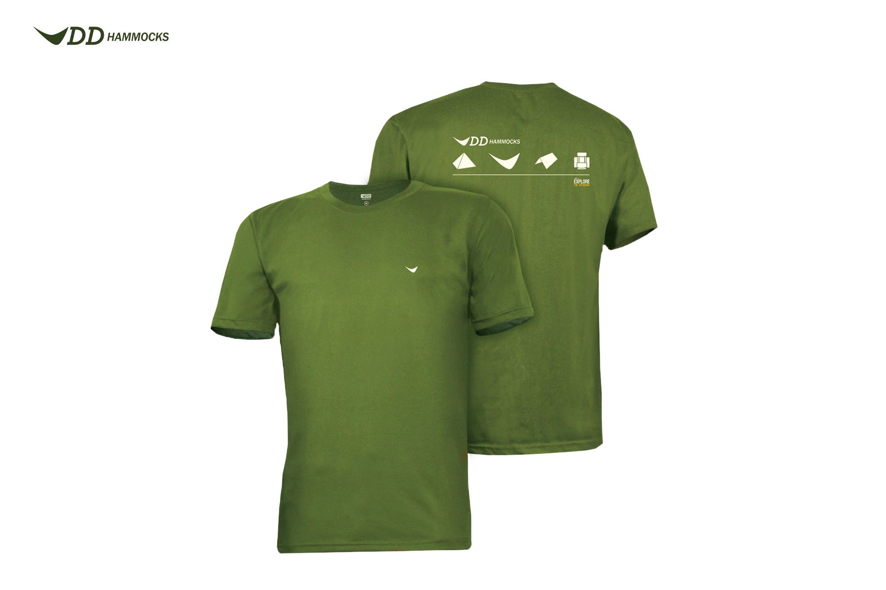 dd-icon-t-shirt-homme-coton-vert-olive-regular-fit-l image 1