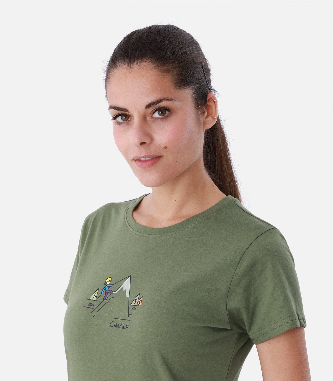 cimalp-alpinist-f-t-shirt-kaki-l-coton-anti-uv image 6