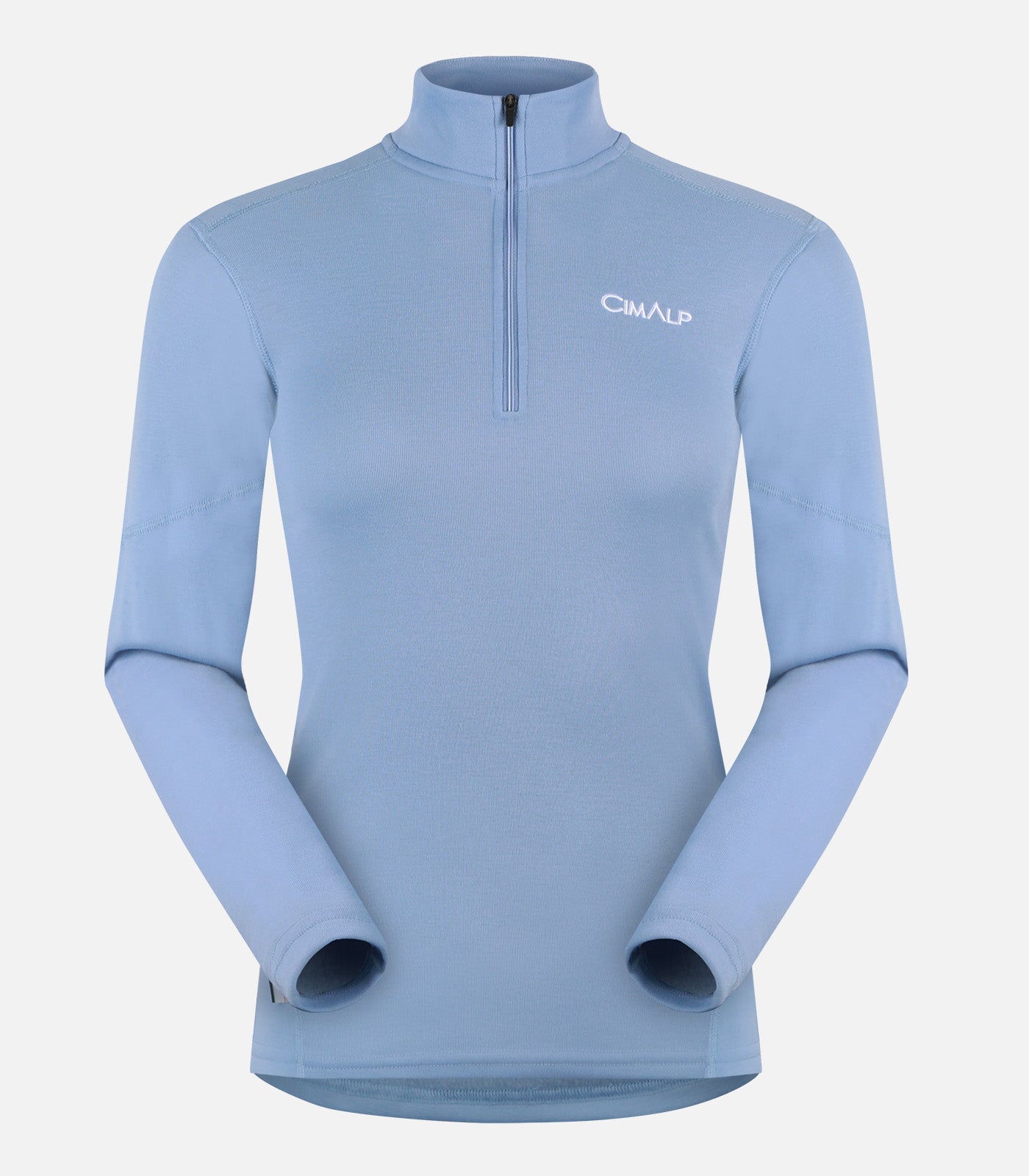 cimalp-x-warm-zip-4-haut-thermique-femme-noir-col-zipp-grand-froid image 8