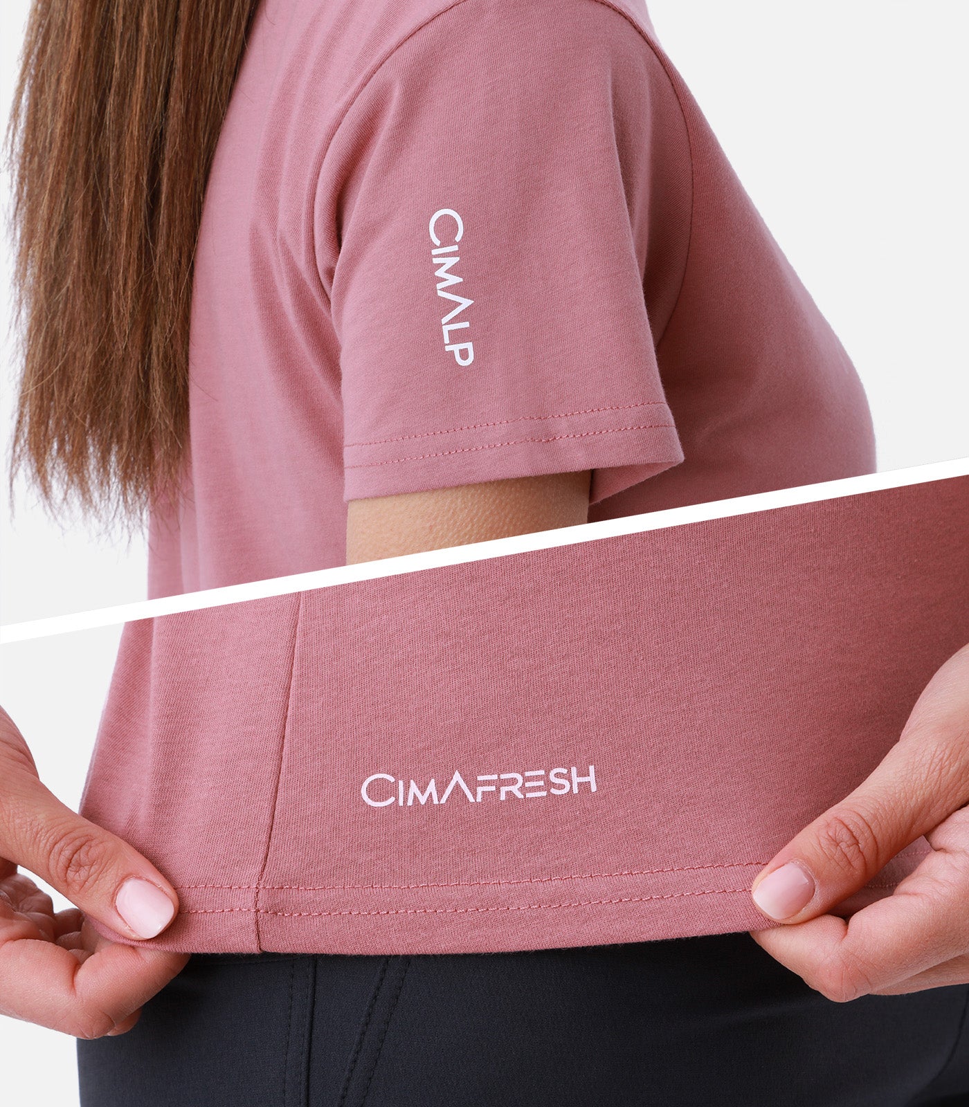 cimalp-mountain-2-f-t-shirt-randonn-e-femme-rose-anti-uv image 5
