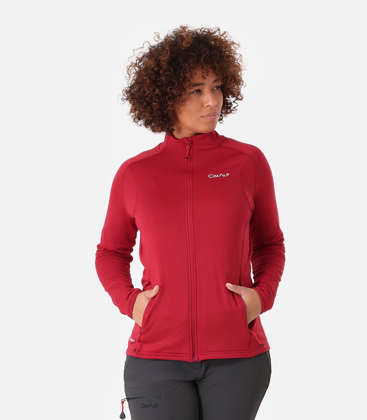 cimalp-bisanne-f-veste-polaire-femme-rouge-respirante image 6