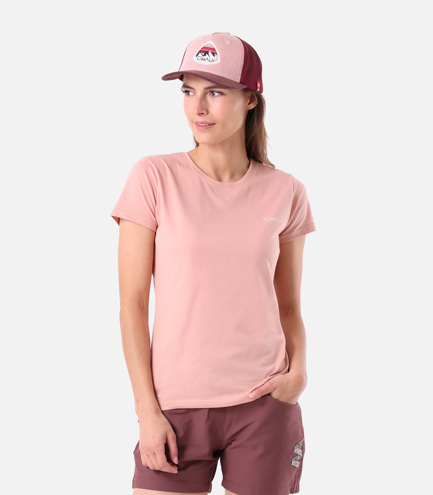 cimalp-map-3-t-shirt-rando-femme-rose-coton-upf-30 image 1