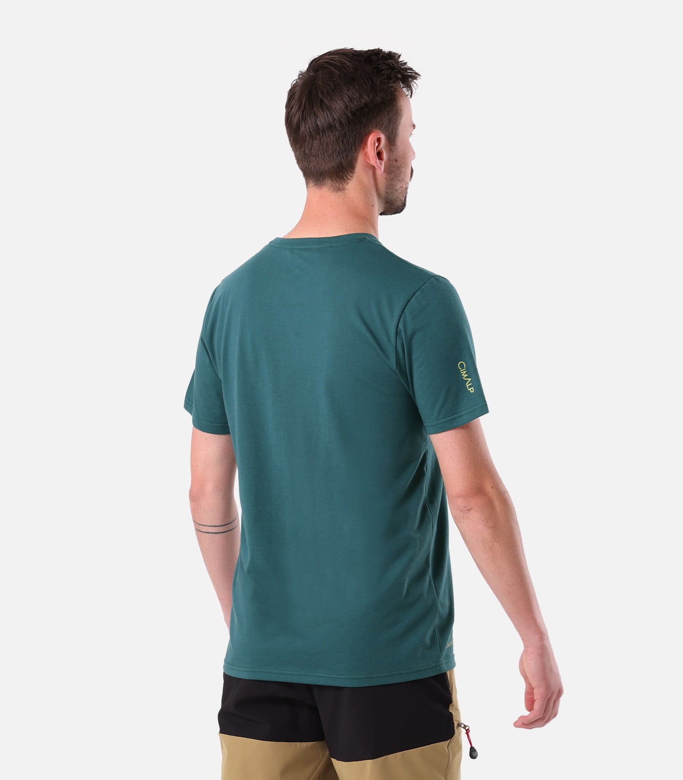 cimalp-shelter-h-t-shirt-randonn-e-homme-vert-coton-anti-odeurs-upf30 image 3