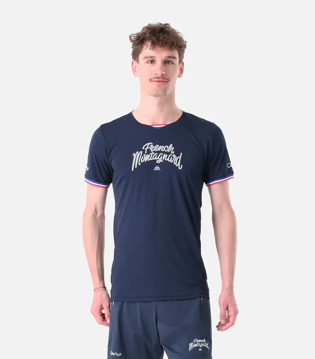 cimalp-french-montagnard-2-t-shirt-trail-homme-bleu-respirant image 1