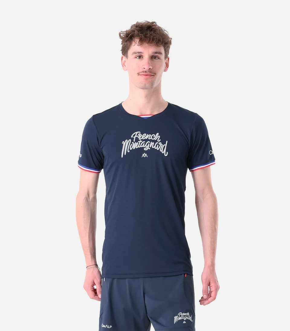 cimalp-french-montagnard-2-t-shirt-trail-homme-bleu-respirant image 1