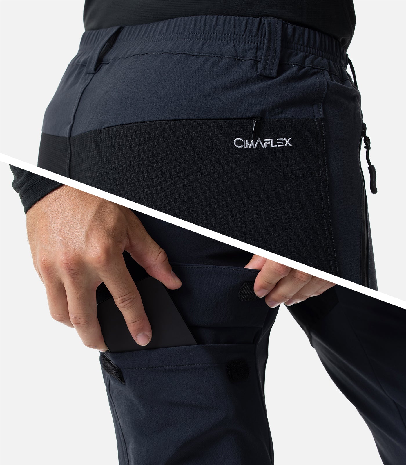 cimalp-laos-court-6-h-pantalon-randonn-e-homme-stretch-anthracite image 6