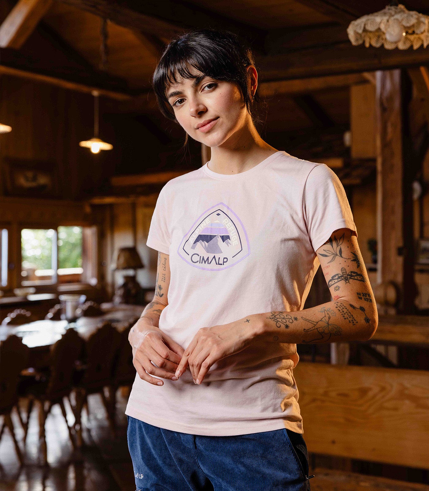 cimalp-almet-f-alpine-refuge-t-shirt-randonn-e-femme-rose image 1