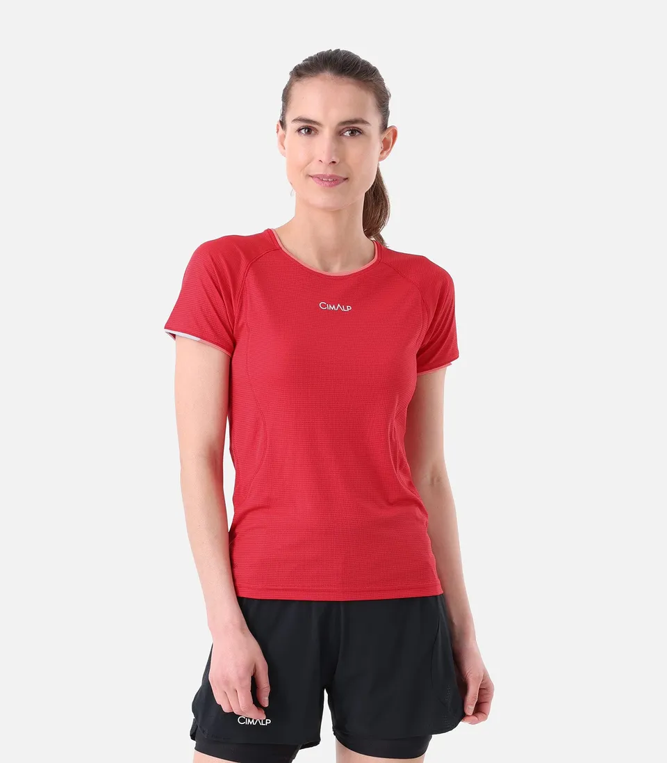 cimalp-boreon-3-f-t-shirt-trail-femme-vert-amande-respirant image 1