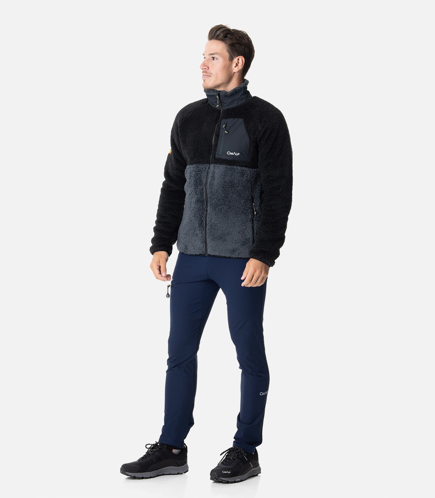 cimalp-refuge-2h-veste-polaire-homme-noir-poils-longs image 3
