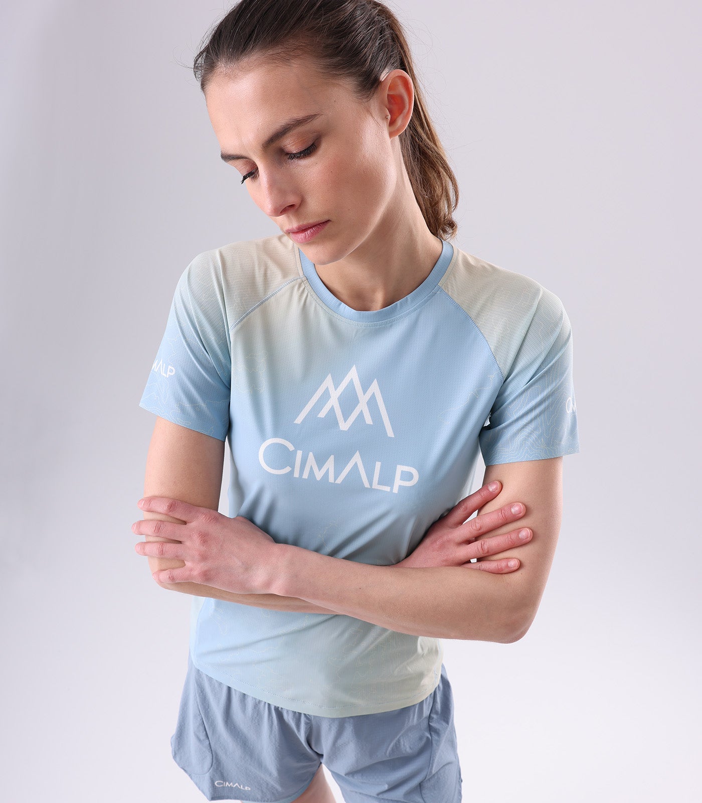 cimalp-team-4-f-t-shirt-trail-femme-bleu-gris image 5