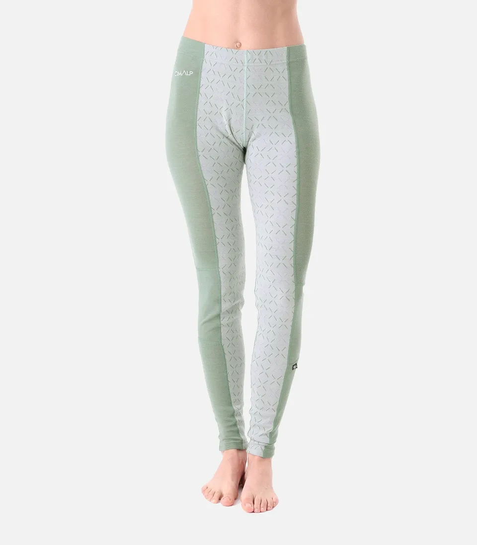 cimalp-wool-pant-f-collant-m-rinos-femme-vert-chaud image 1