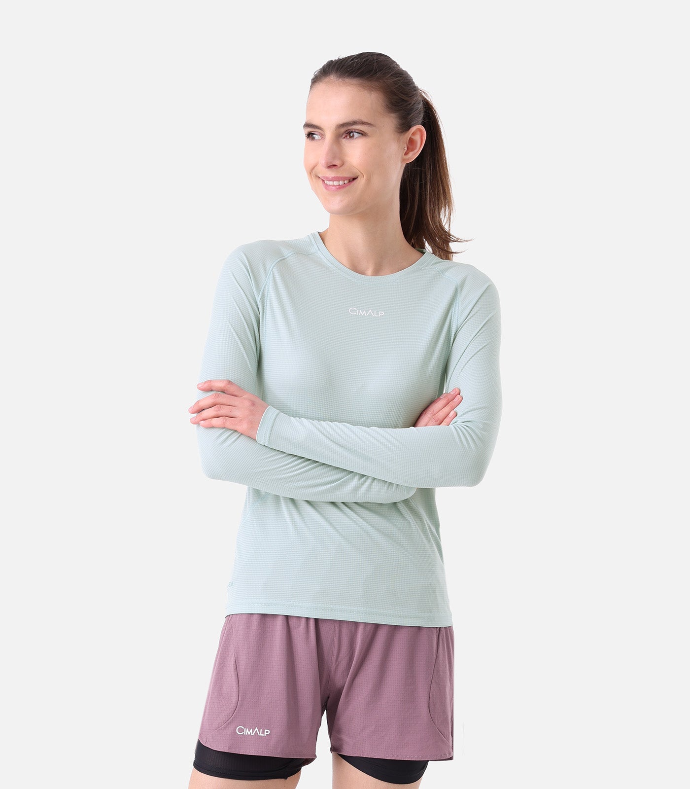 cimalp-boreon-ls-f-t-shirt-trail-femme-manches-longues-vert image 4