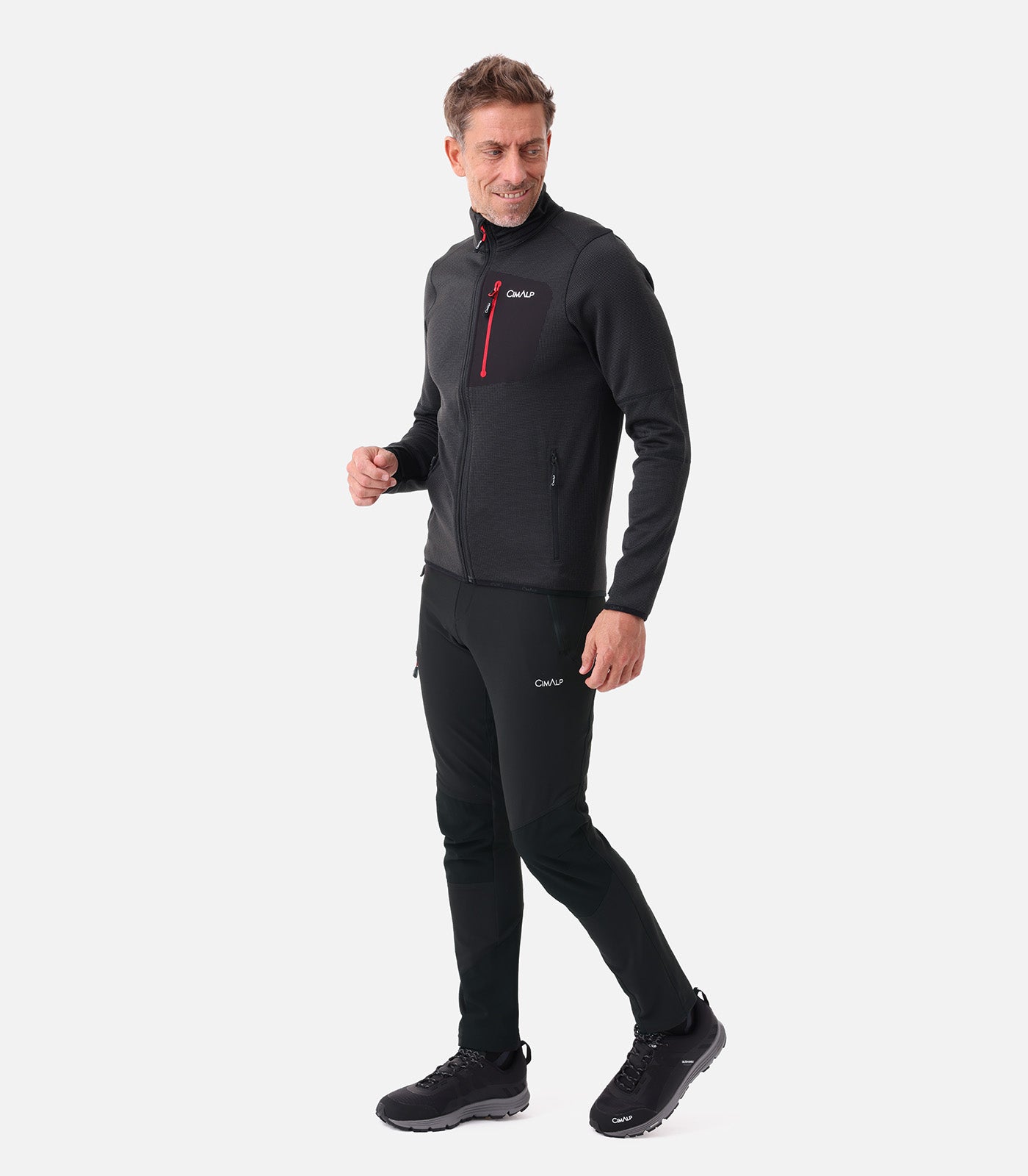 cimalp-brevent-2-h-polaire-homme-vert-fonc-stretch-paisse image 3