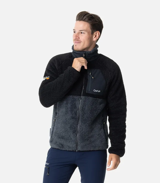 cimalp-refuge-2h-veste-polaire-homme-noir-poils-longs image 1