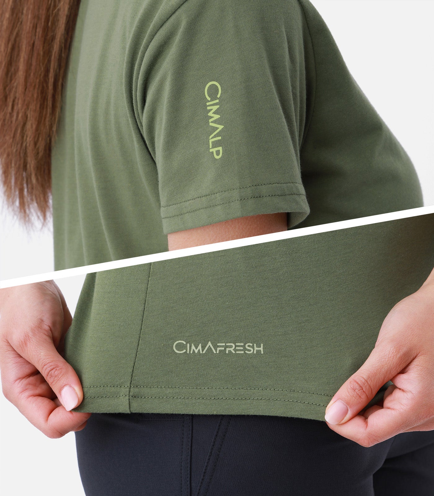 cimalp-alpinist-f-t-shirt-kaki-l-coton-anti-uv image 5