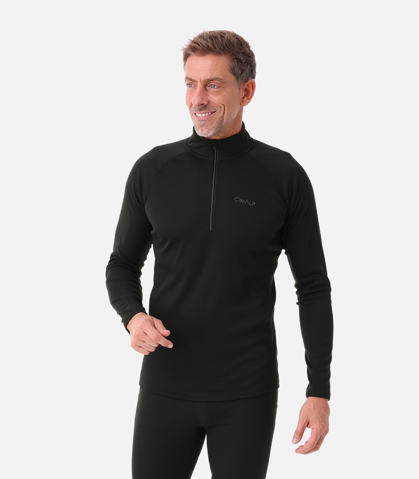 cimalp-warm-zip-5-h-sous-v-tement-thermique-homme-noir-zip image 6