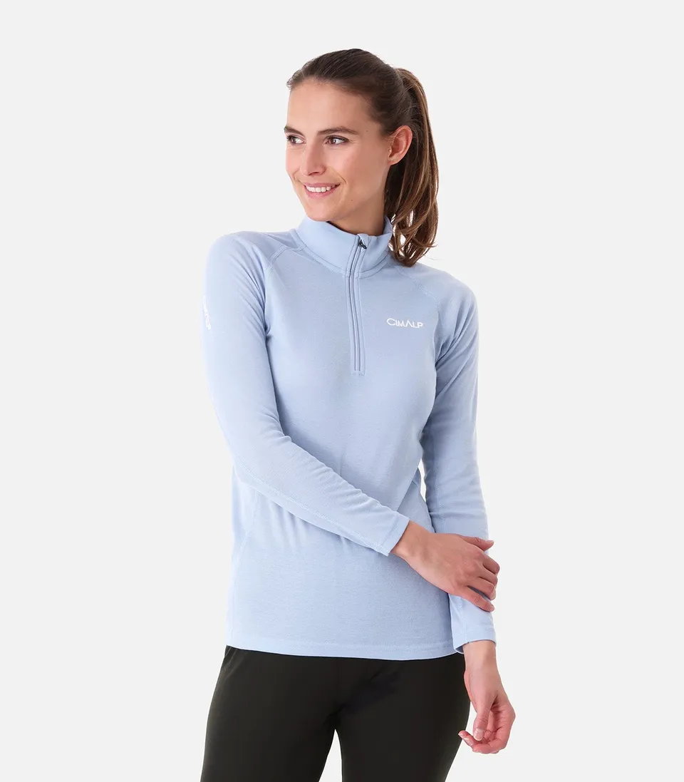 cimalp-warm-zip-5-f-haut-thermique-noir-demi-zip image 1