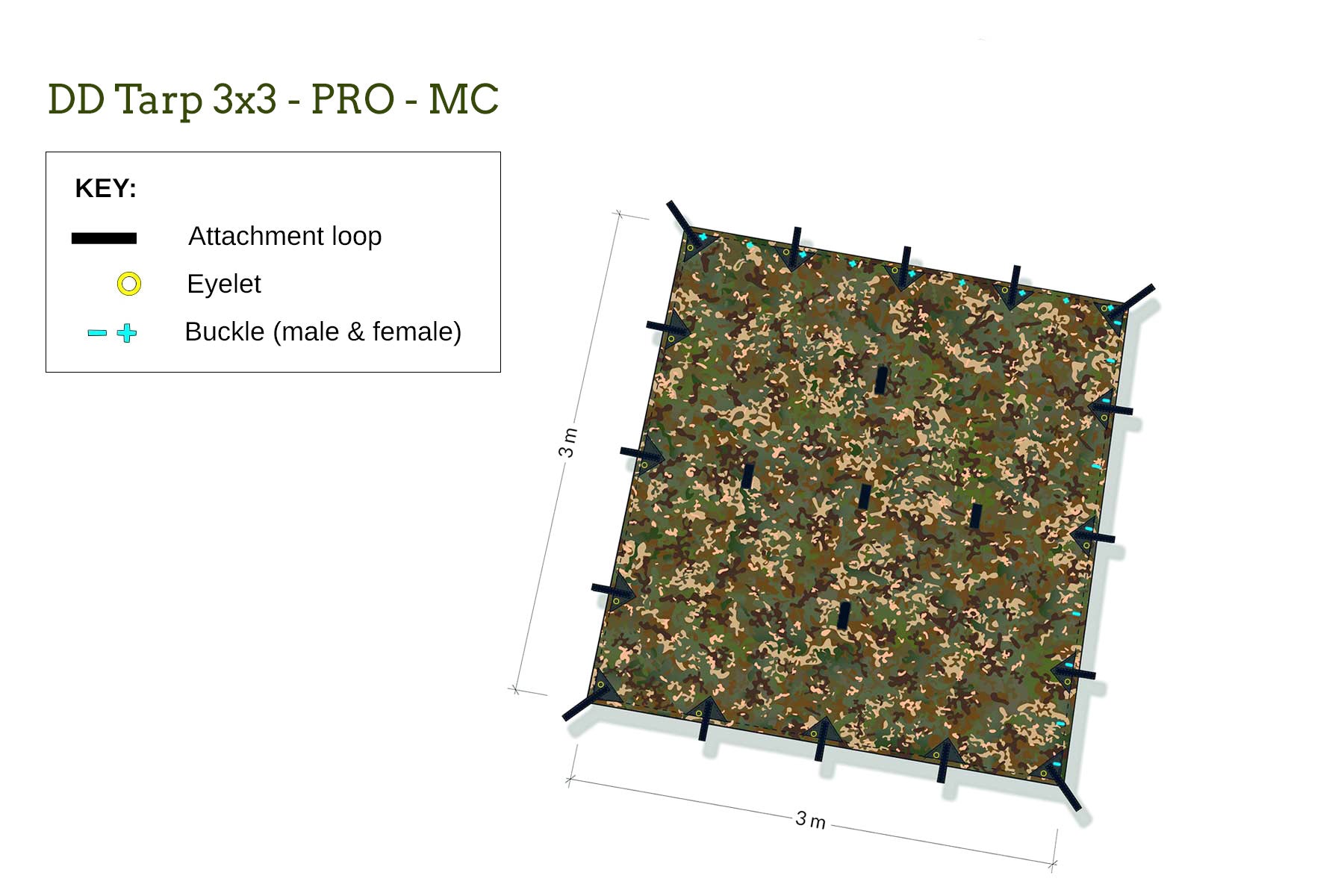 dd-tarps-tarp-3x3-pro-mc-b-che-3x3-imperm-able-3000-mm image 3